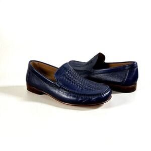 FLORSHEIM Beaufort Moc Toe Weave Loafer Men 8.5 Blue Business Classic Timeless